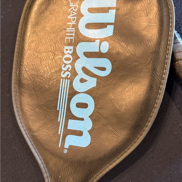 Graphite Boss Racket with Multicolor Strings - Picture 4 of 7